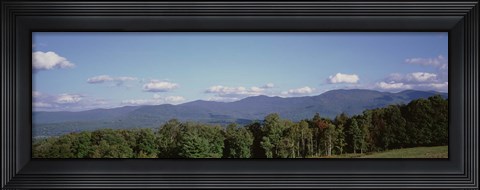 Framed High angle view of a mountain range, Green Mountains, Stowe, Vermont, New England, USA Print