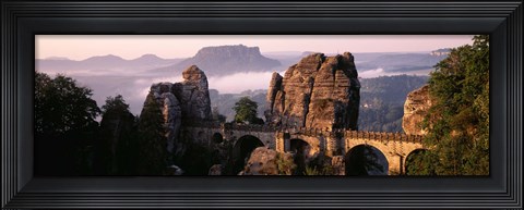 Framed Bastei, Saxonian Switzerland National Park, Germany Print