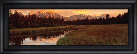Framed Sunrise Grand Teton National Park, Wyoming, USA Print