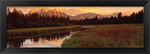 Framed Sunrise Grand Teton National Park, Wyoming, USA Print