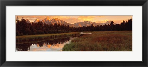 Framed Sunrise Grand Teton National Park, Wyoming, USA Print