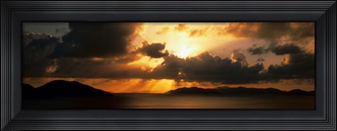 Framed Sunset British Virgin Islands Print