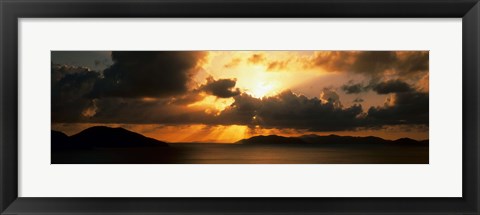 Framed Sunset British Virgin Islands Print