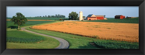 Framed Farm nr Mountville Lancaster Co PA USA Print