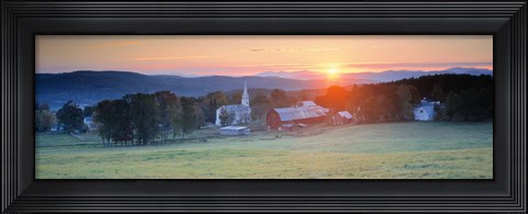 Framed Sunrise Peacham VT USA Print
