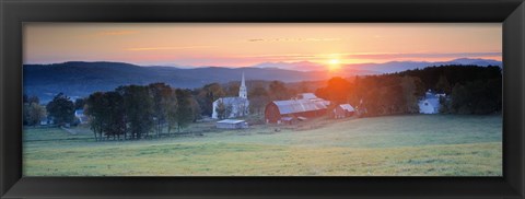 Framed Sunrise Peacham VT USA Print