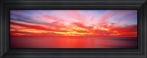 Framed Sunset Pacific Ocean, California, USA Print