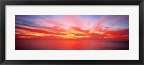 Framed Sunset Pacific Ocean, California, USA Print