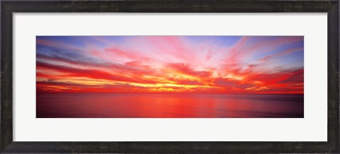 Framed Sunset Pacific Ocean, California, USA Print