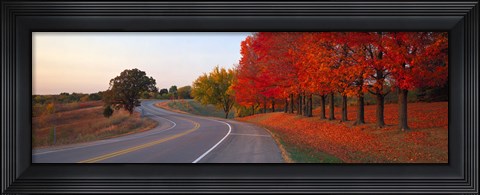 Framed Fall Road IL Print