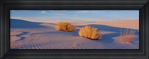 Framed USA, New Mexico, White Sands, sunset Print