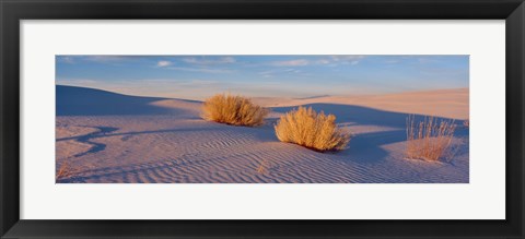 Framed USA, New Mexico, White Sands, sunset Print