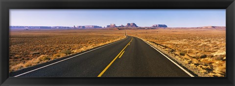 Framed Road passing through a desert, Monument Valley, Arizona, USA Print