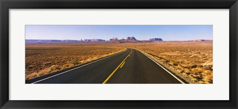 Framed Road passing through a desert, Monument Valley, Arizona, USA Print