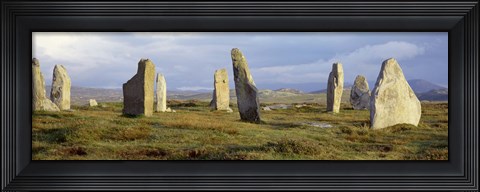 Framed Callanish Stones, Isle Of Lewis, Outer Hebrides, Scotland, United Kingdom Print