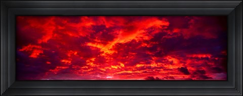 Framed Sunset Dragoon Mountains AZ Print