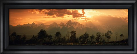 Framed Dawn Teton Range Grand Teton National Park WY USA Print