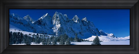 Framed Ramparts Tonquin Valley Jasper National Park Alberta Canada Print