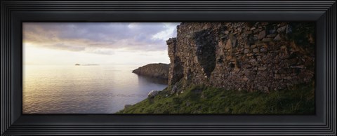 Framed Castle at the waterfront, Duntulm Castle, Isle Of Skye, Scotland Print