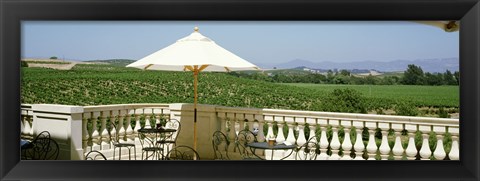 Framed Vineyards Terrace at Winery Napa Valley CA USA Print