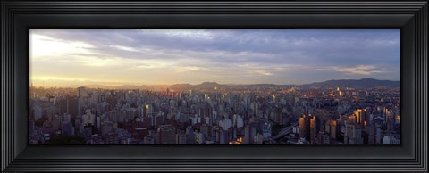 Framed City Center, Buildings, City Scene, Sao Paulo, Brazil Print