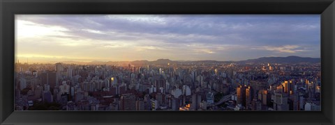 Framed City Center, Buildings, City Scene, Sao Paulo, Brazil Print