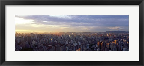 Framed City Center, Buildings, City Scene, Sao Paulo, Brazil Print