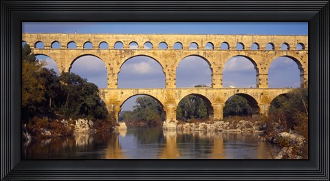 Framed Aqueduct, Pont Du Gard, Provence-Alpes-Cote d&#39;Azur, France Print