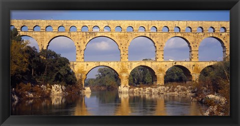 Framed Aqueduct, Pont Du Gard, Provence-Alpes-Cote d&#39;Azur, France Print