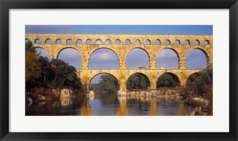 Framed Aqueduct, Pont Du Gard, Provence-Alpes-Cote d&#39;Azur, France Print