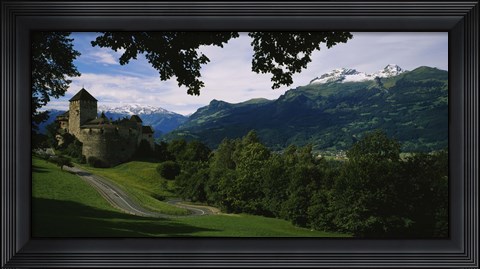 Framed High angle view of a castle, Vaduz, Liechtenstein Print