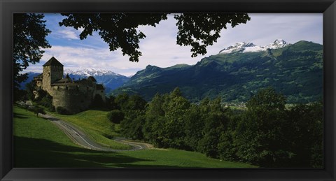 Framed High angle view of a castle, Vaduz, Liechtenstein Print