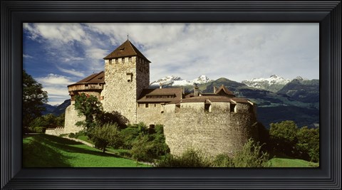 Framed Castle in Vaduz Lichtenstein Print