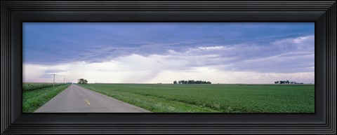 Framed Storm clouds over a landscape, Illinois, USA Print