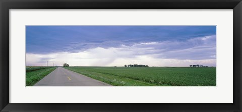 Framed Storm clouds over a landscape, Illinois, USA Print