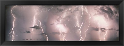 Framed Thunderstorm with Lightning Print