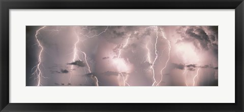 Framed Thunderstorm with Lightning Print