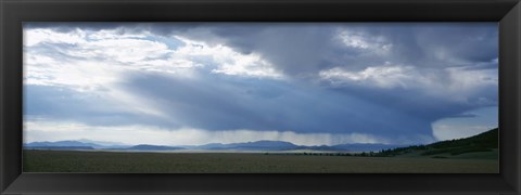 Framed Storm cloud over a landscape, Weston Pass, Colorado, USA Print