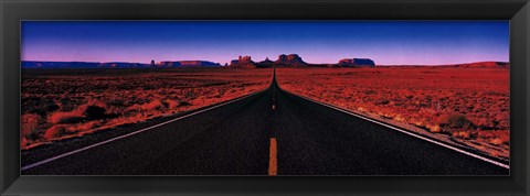 Framed Road Monument Valley Tribal Park UT USA Print