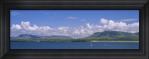 Framed High angle view of a sailboat, Donegal Bay, Republic of Ireland Print