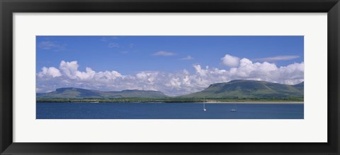 Framed High angle view of a sailboat, Donegal Bay, Republic of Ireland Print
