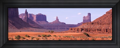 Framed View To Northwest From 1st Marker In The Valley, Monument Valley, Arizona, USA, Print