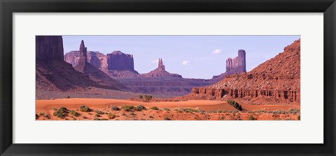 Framed View To Northwest From 1st Marker In The Valley, Monument Valley, Arizona, USA, Print