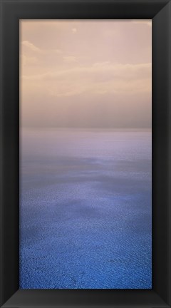 Framed Reflection of clouds on water, Lake Geneva, Switzerland Print