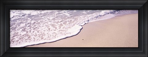 Framed High angle view of surf on the beach, The Baths, Virgin Gorda, British Virgin Islands Print