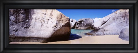 Framed Rocks On The Beach, Virgin Gorda, British Virgin Islands, Print