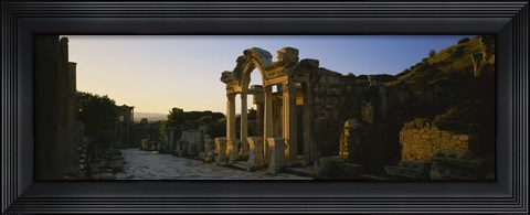 Framed Facade of a temple, Hadrian Temple, Ephesus, Turkey Print