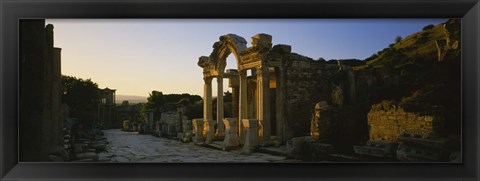 Framed Facade of a temple, Hadrian Temple, Ephesus, Turkey Print