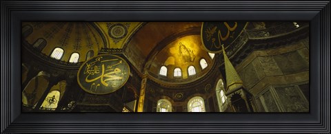 Framed Low angle view of a ceiling, Aya Sophia, Istanbul, Turkey Print