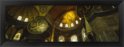 Framed Low angle view of a ceiling, Aya Sophia, Istanbul, Turkey Print